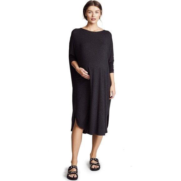 HATCH The Jersey Drape Maternity Dress OS Midi Dolman Nursing Stretch Rayon USA - Picture 2 of 10